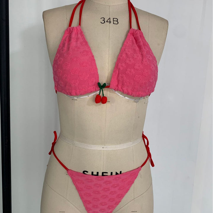 Women Triangle Bikini with playful decorative element Mune Fashion
