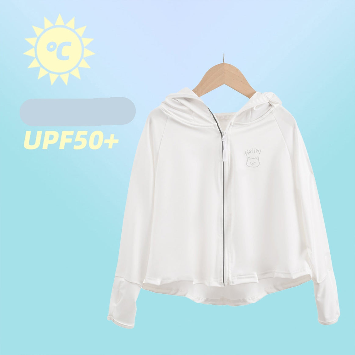Women Lightweight Sports Jacket with Hood and Playful Animal Design Mune Fashion
