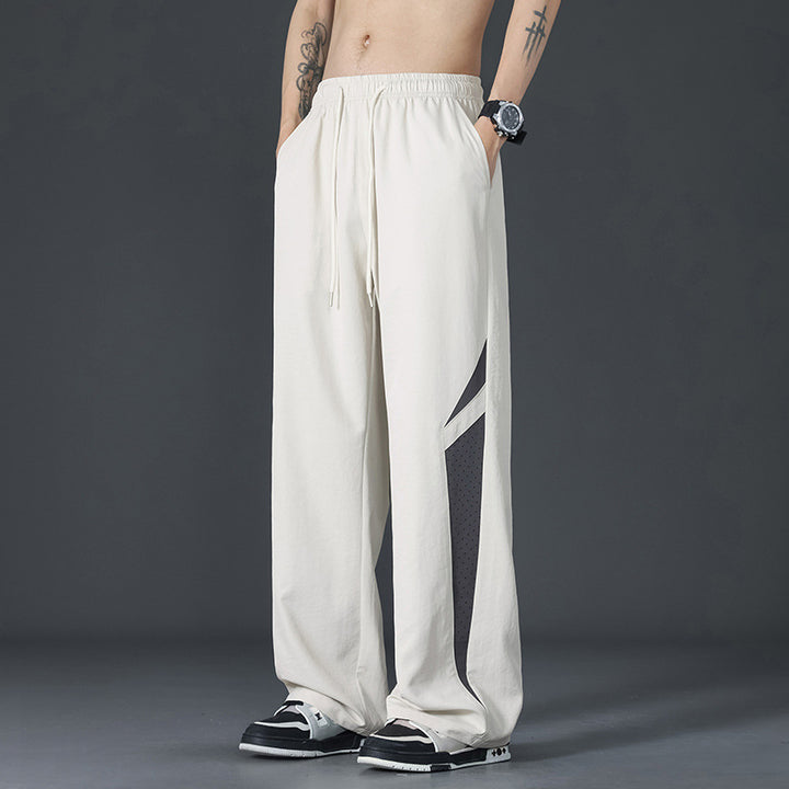 Men's Casual Sports Pants with Breathable Inserts
