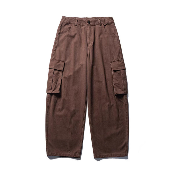 Men's Loose Cargo Pants made of Cotton Blend with Large Flap Pockets and Relaxed Fit Mune Fashion