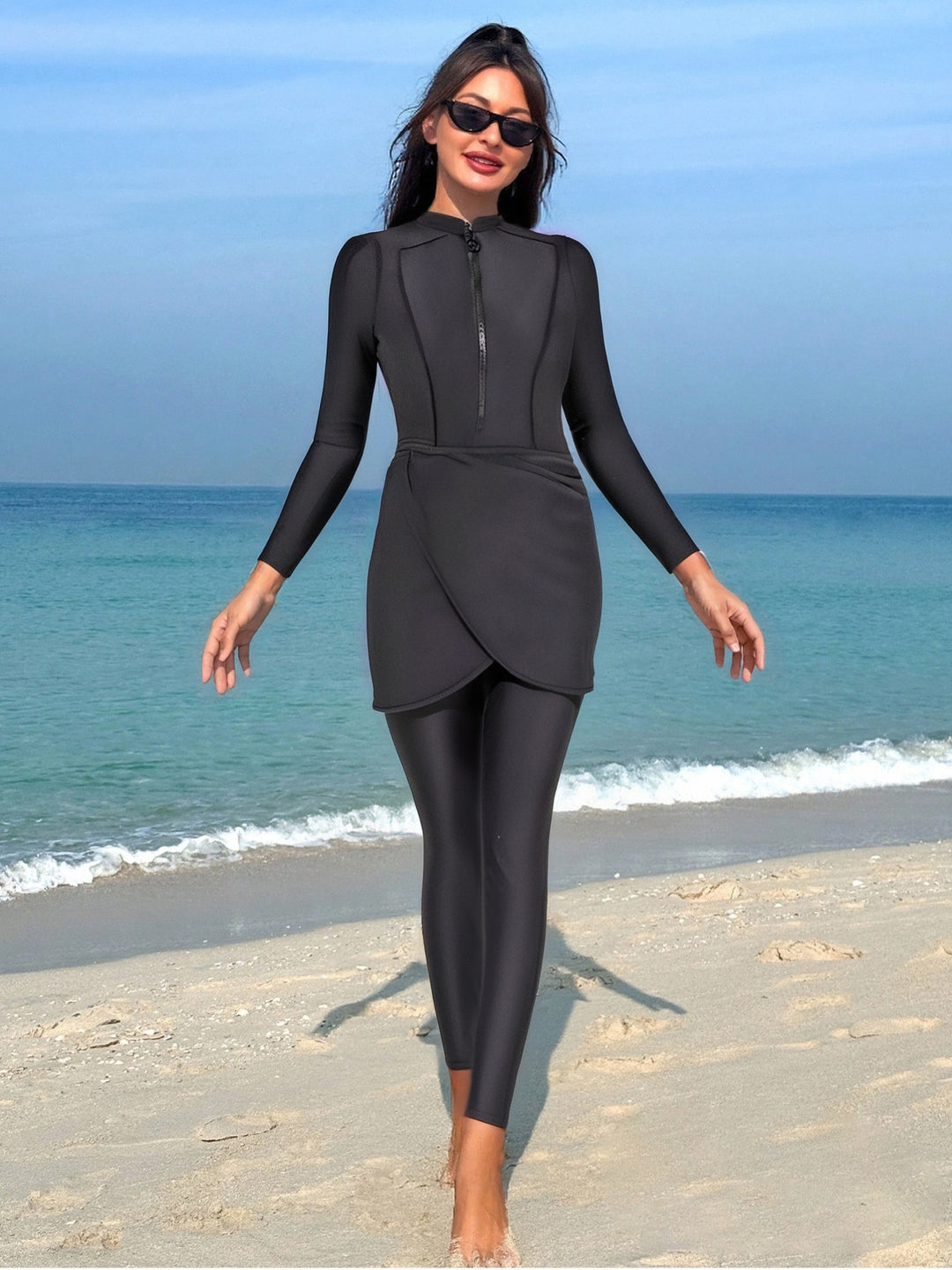 Women's Fashionable Surf Suit with Wrap Skirt Mune Fashion