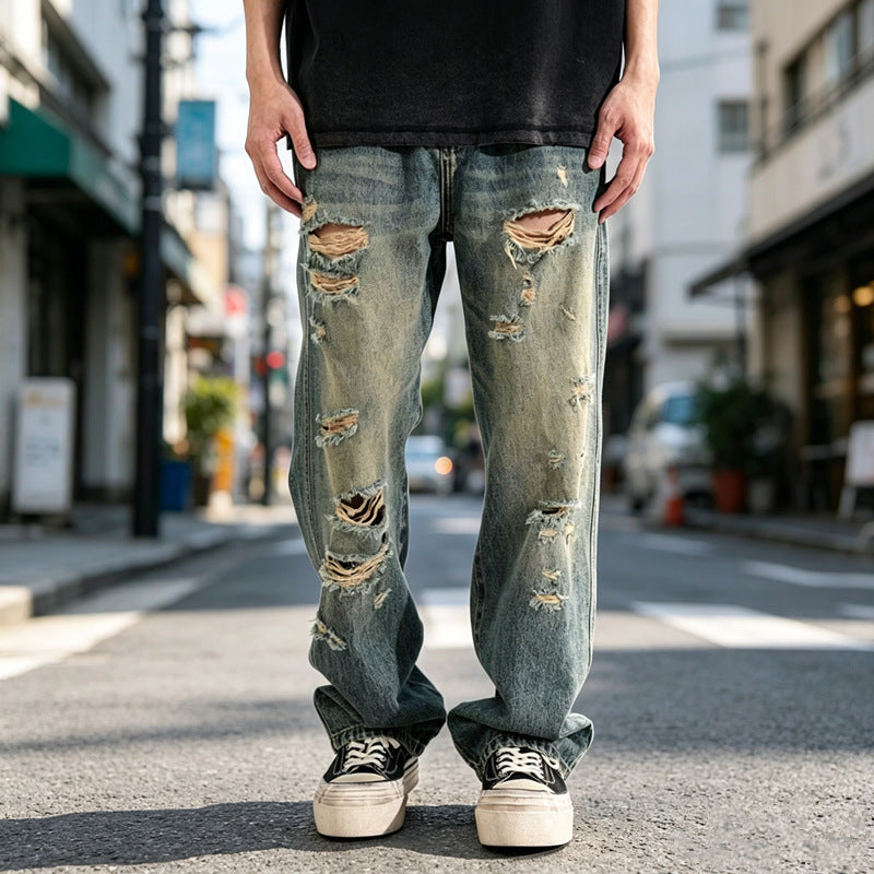 Men's Destroyed Jeans Mune Fashion