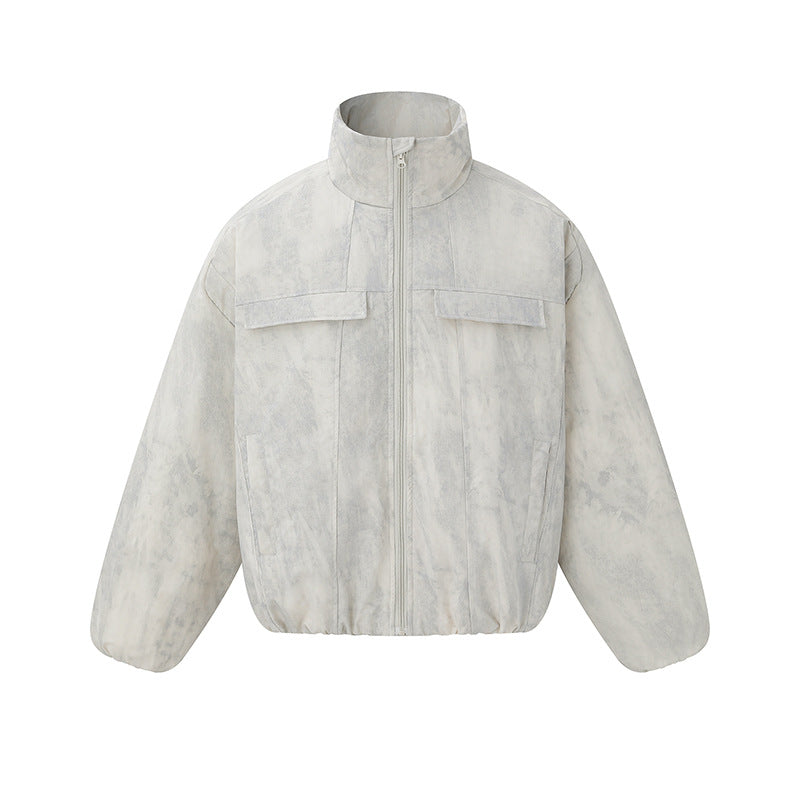 Unisex Short fitted padded oversized bomber jacket with stand-up collar and chest flaps Mune Fashion