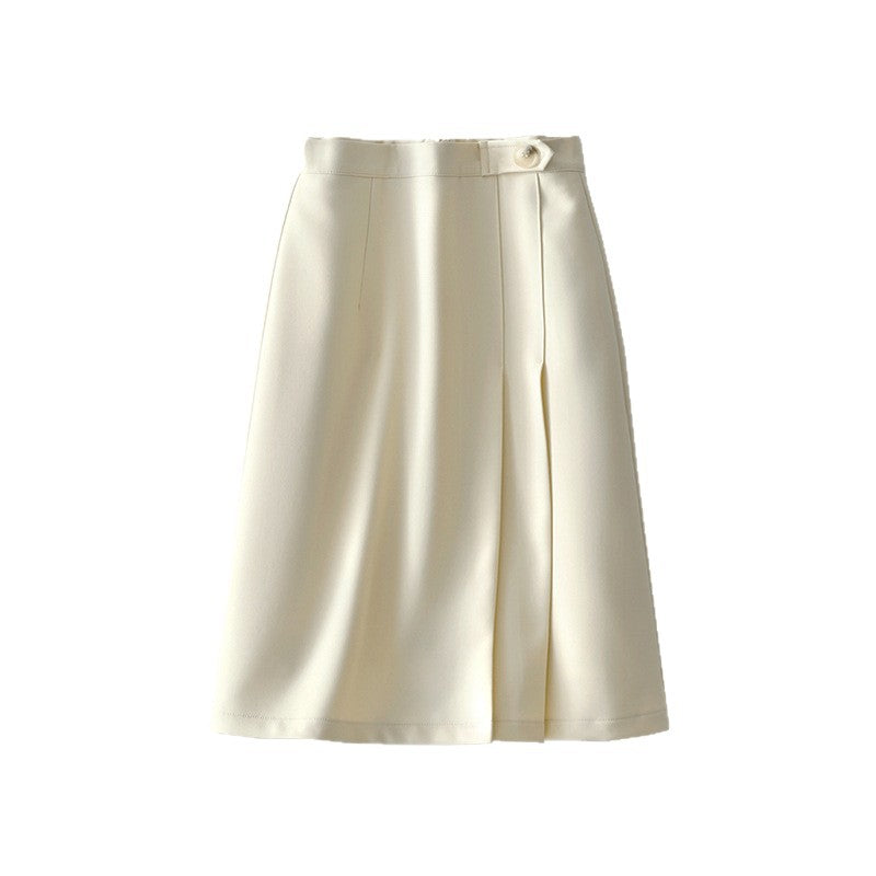 Women Elegant Midi Skirt with Pleats and Waist Belt Mune Fashion