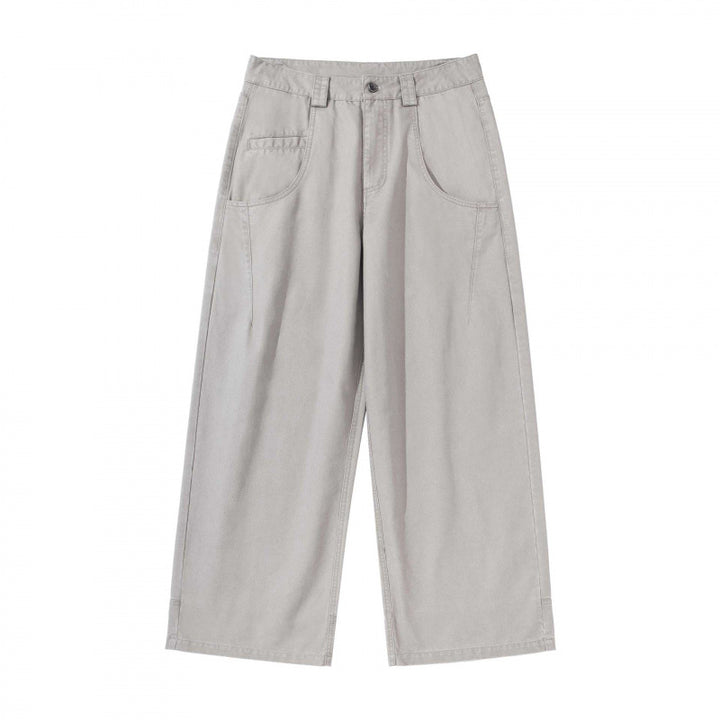 Women Wide Highwaist Culotte Pants with Utility Pockets and Casual Cropped Silhouette Mune Fashion