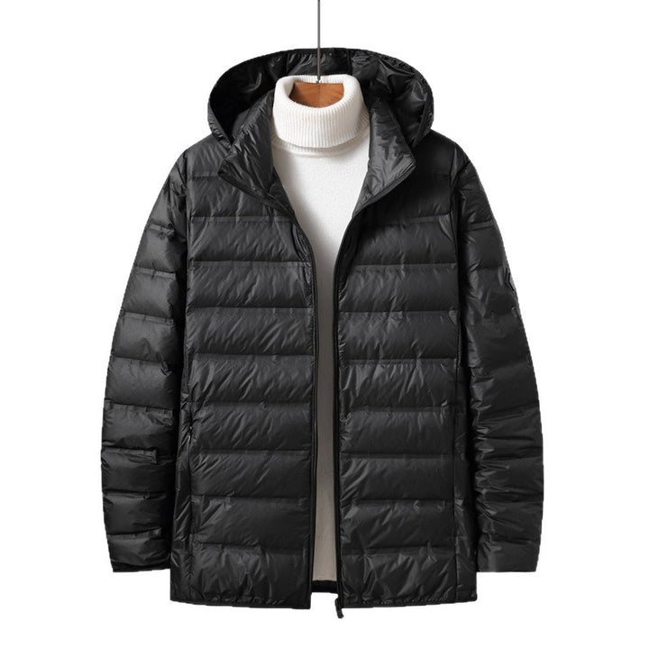 Men's Ultra-Light Compact Padded Coat with Hood and Water-Repellent Shell Mune Fashion