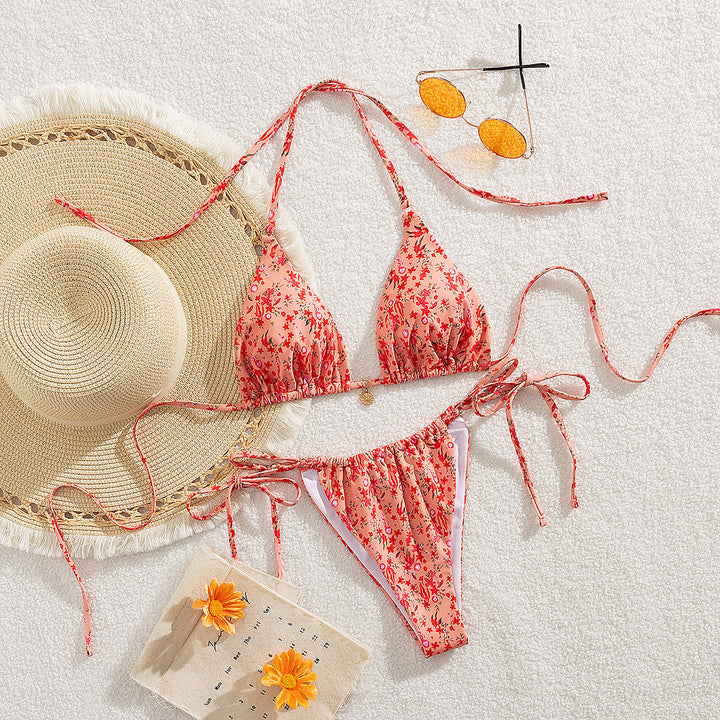 Ladies Triangle Bikini with playful tie straps Mune Fashion