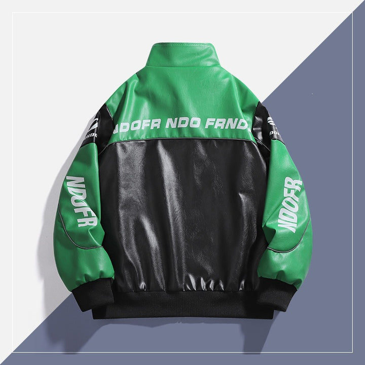 Men's Biker Jacket with Reflective Details Mune Fashion