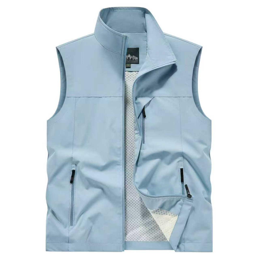 Men's Breathable Softshell Outdoor Vest with Mesh Inner Lining and Zipper Pockets Mune Fashion