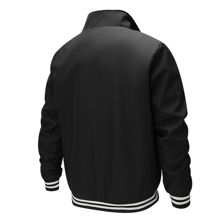Men's Fashionable Bomber Jacket with Check Pattern Mune Fashion