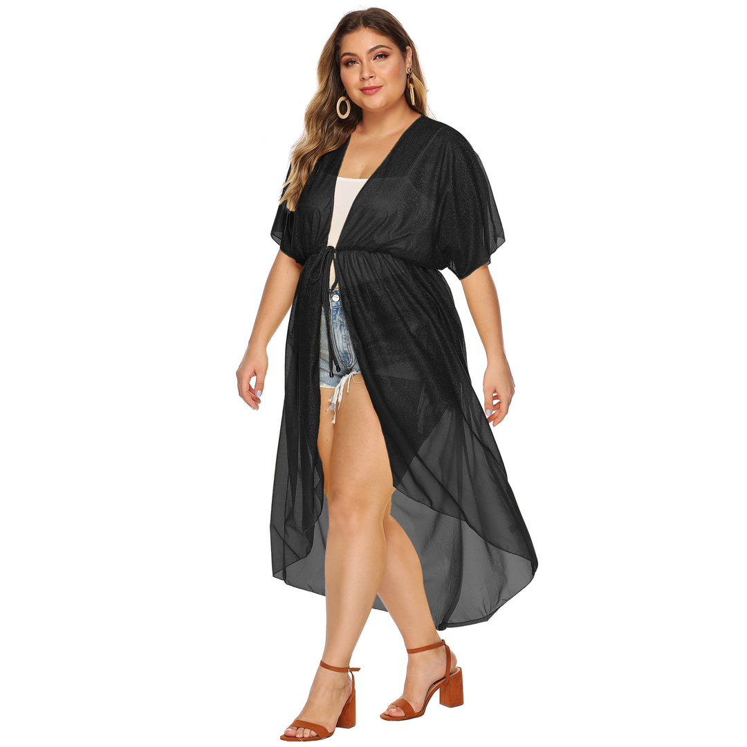 Women elegant transparent beach kimono Mune Fashion