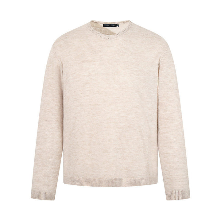 Men's fine knit sweater with round neck, loose fit and ribbed hem Mune Fashion
