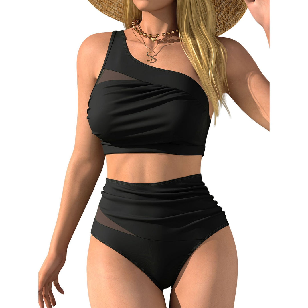 Women High-Cut Bikini with Asymmetrical Top Mune Fashion