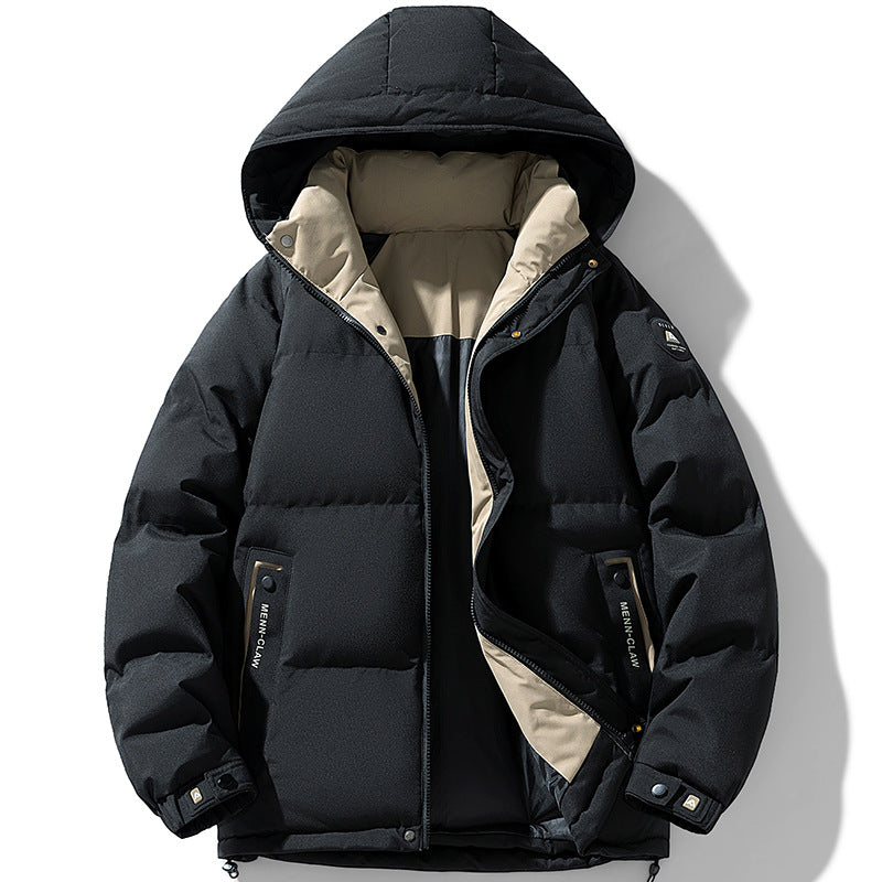 Men's Padded Urban Thermal Jacket with Quilted Look, High Stand Collar and Utility Pockets Mune Fashion