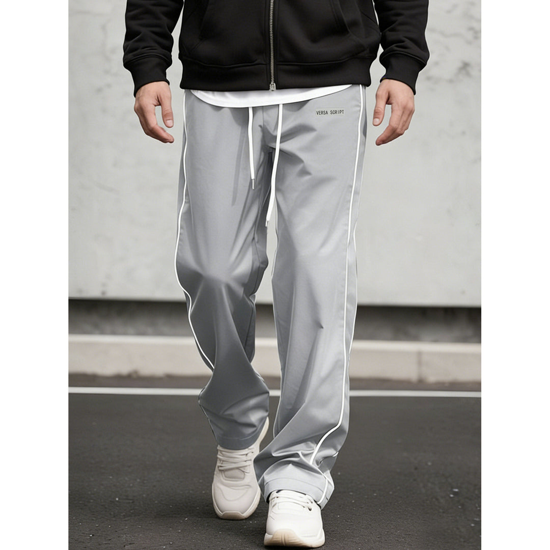 Men's Sporty Leisure Pants with Side Contrast Stripes Mune Fashion