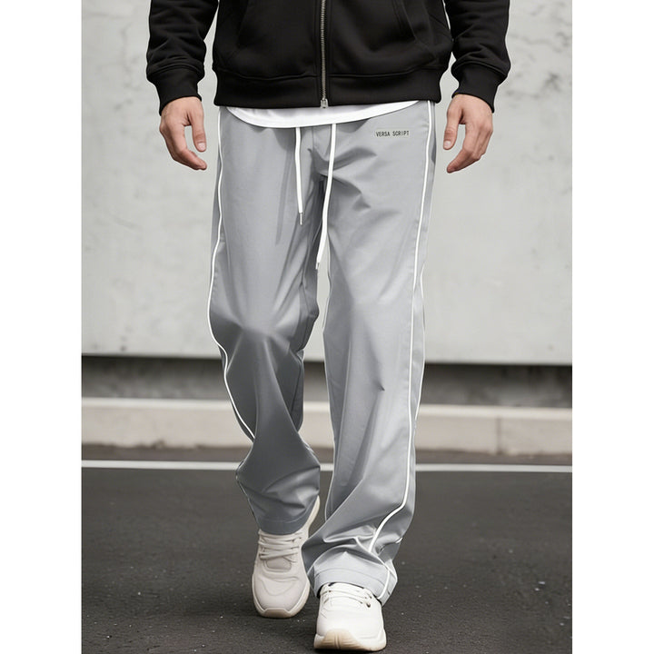 Men's Sporty Leisure Pants with Side Contrast Stripes Mune Fashion