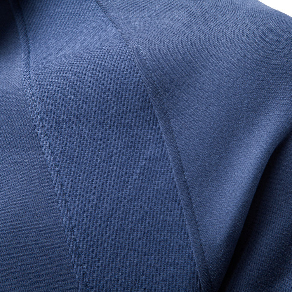 Men's Troyer fleece pullover with stand-up collar and half zipper Mune Fashion