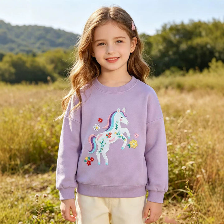 Girls sweatshirt with colorful unicorn design Mune Fashion