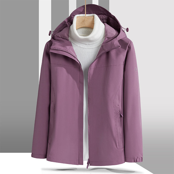 Men's Lightweight Technical Softshell Jacket with Adjustable Hood and Minimalist Athletic Fit Mune Fashion