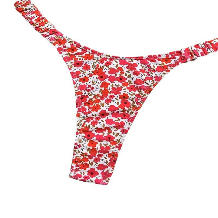 Women’s triangle bikini with adjustable straps and colorful floral pattern Mune Fashion