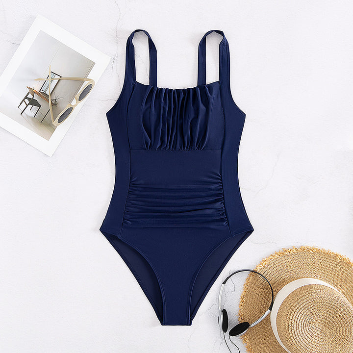 Women’s One-Piece Swimsuit with Fashionable Ruffle Details Mune Fashion