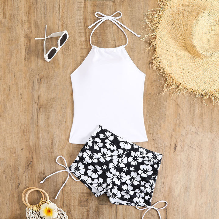 Ladies Tankini Set with fashionable floral print and adjustable straps Mune Fashion