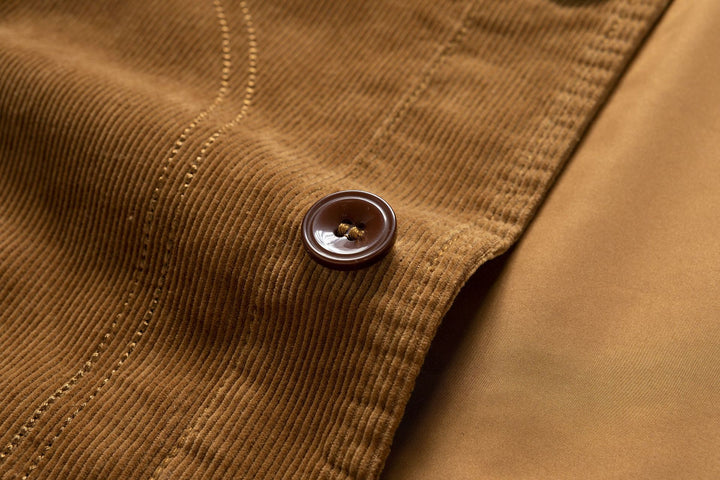 Men's cord jacket in worker style with quilted lining Mune Fashion