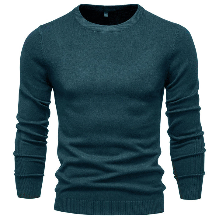 Men's nano minimalist round neck fine knit with flat shoulder seam and ribbed cuffs Mune Fashion
