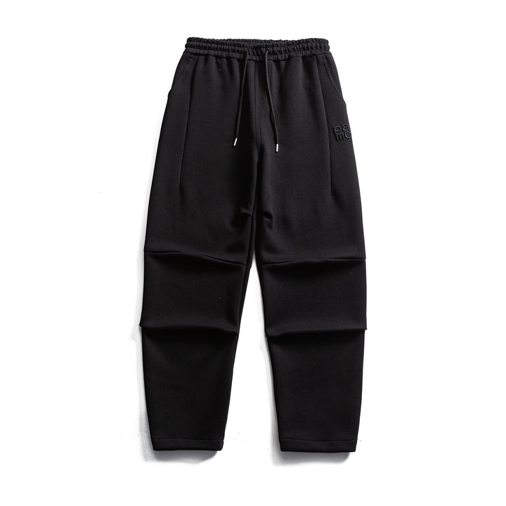Men's Tapered Jogging Pants with Elastic Waistband and Knee Panels Mune Fashion