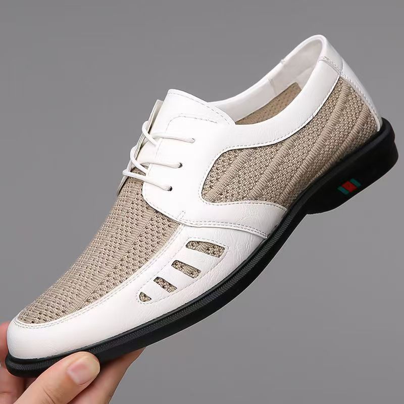 Men Breathable Business Casual Half Shoe with Brogue Elements Mune Fashion