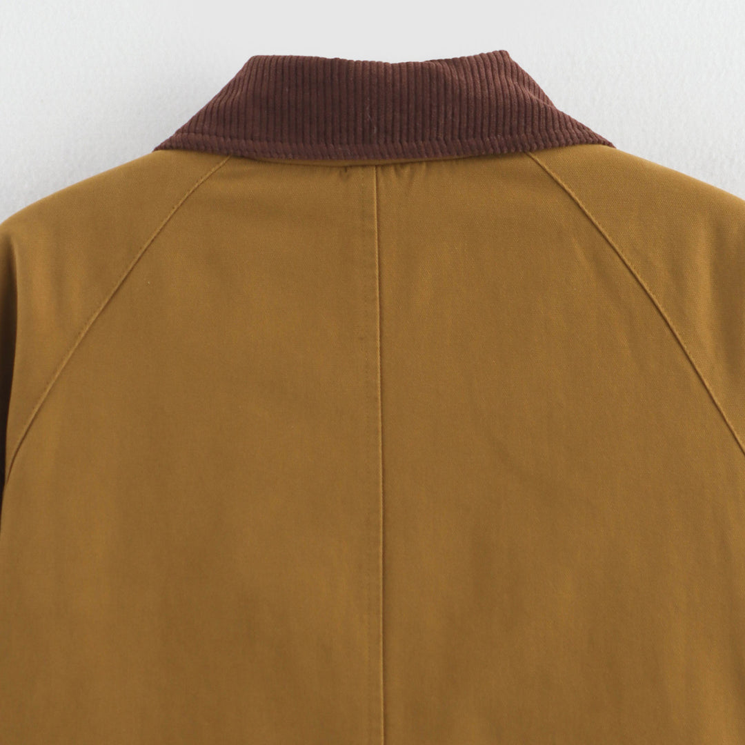 Women Boxy Field Jacket with Cord Collar, Toggle Closures and Large Flap Pockets Mune Fashion