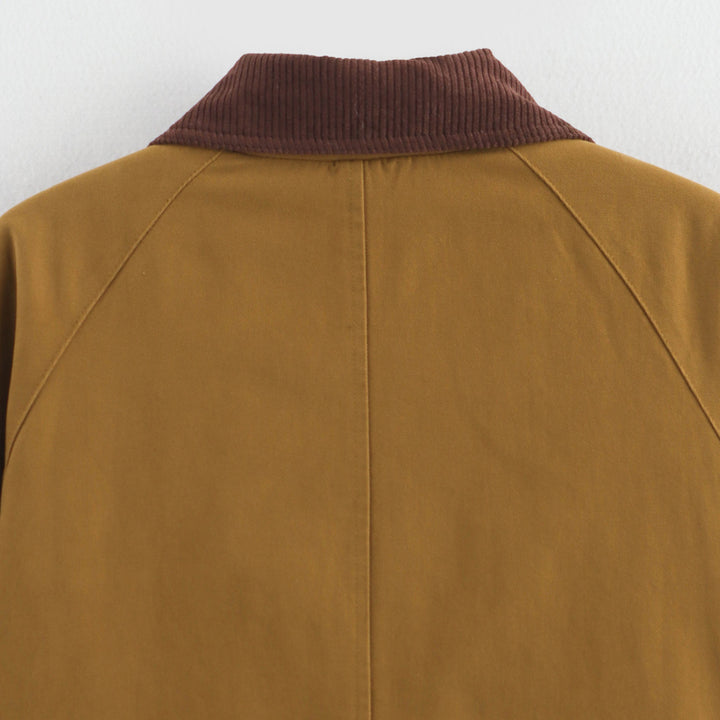 Women Boxy Field Jacket with Cord Collar, Toggle Closures and Large Flap Pockets Mune Fashion