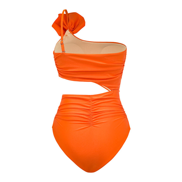 Women's one-piece swimsuit with voluminous ruffle detail and matching wrap skirt Mune Fashion