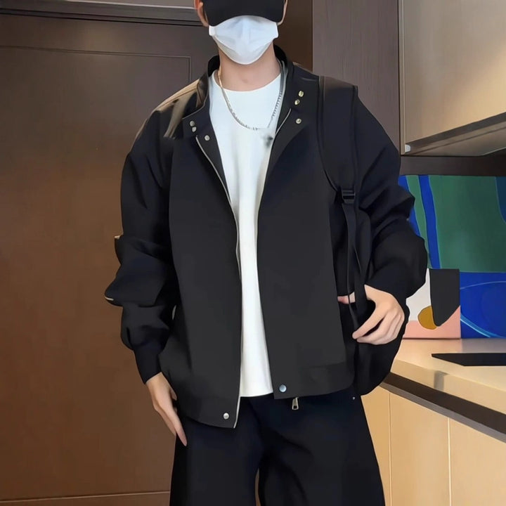 Men's Casual Functional Jacket with High Collar Mune Fashion