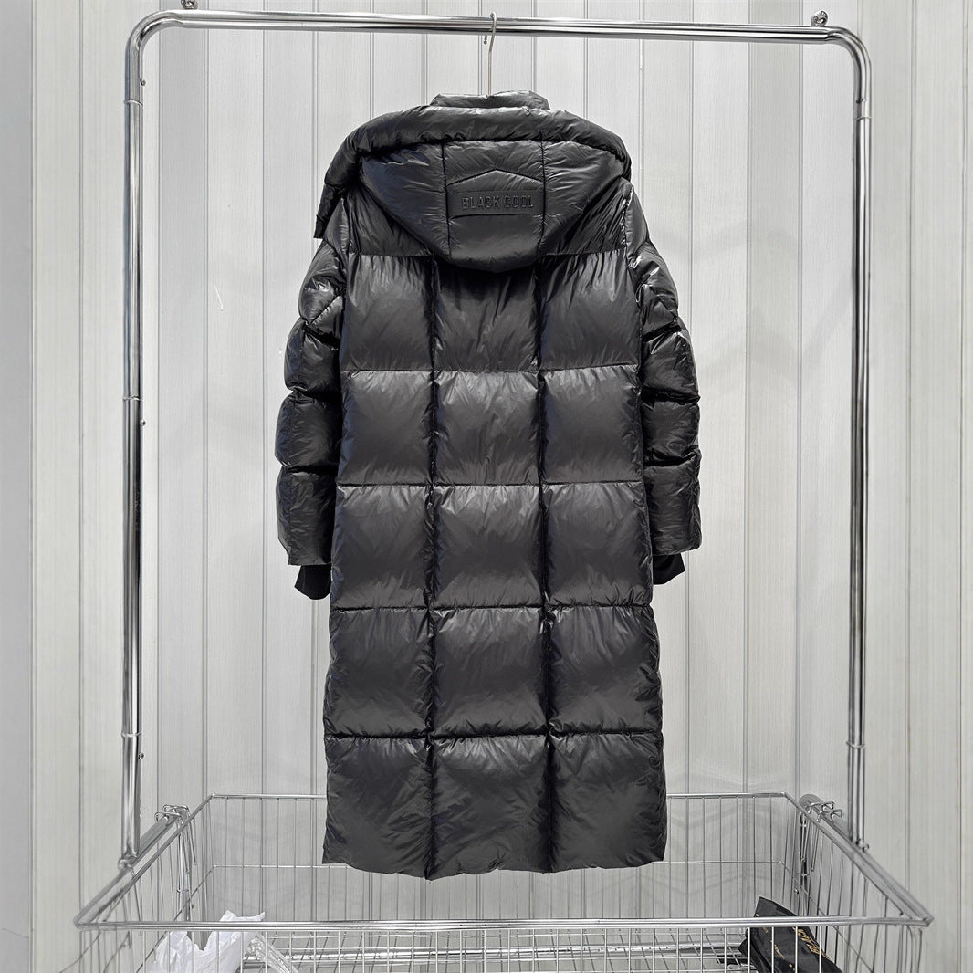Women Long-cut quilted coat with high collar and warming down filling Mune Fashion