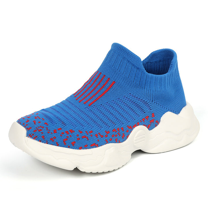Ladies' breathable knitted sneakers with sock-like shaft and cushioning platform sole Mune Fashion