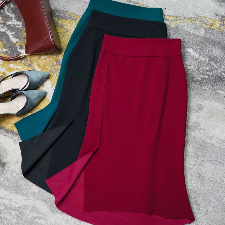 Women Elegant and figure-hugging Midi Skirt Mune Fashion