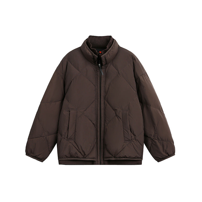Unisex Boxy padded winter jacket with stand-up collar and ribbed cuffs Mune Fashion