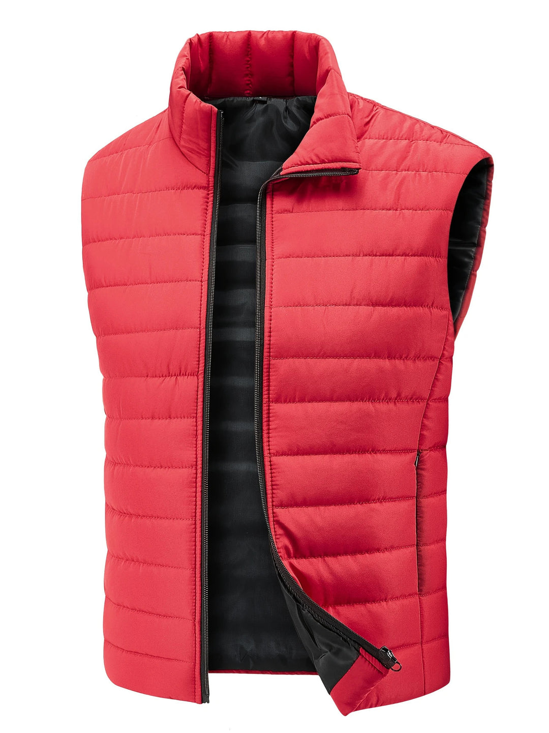 Men's Lightweight Quilted Thermal Vest with Stand-Up Collar and Windproof Insulation Mune Fashion