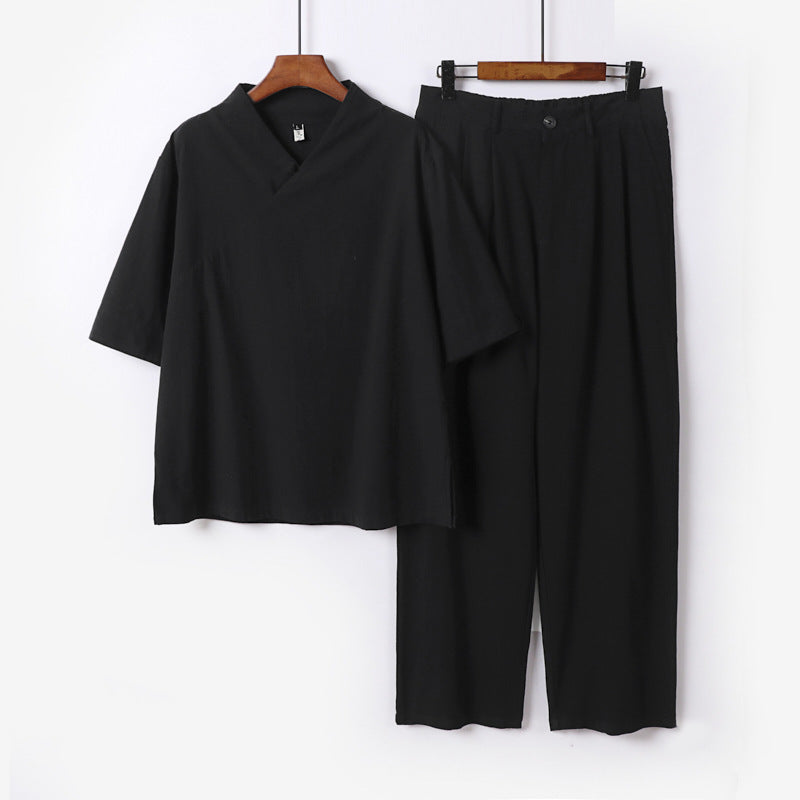 Unisex Locker fitting lounge set in kimono style with three-quarter sleeves and elastic waistband trousers Mune Fashion