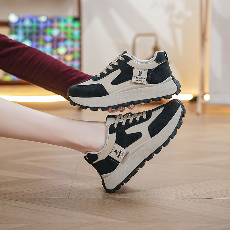 Ladies Sporty Sneakers with Breathable Mesh Inserts and Cushioning Sole Mune Fashion