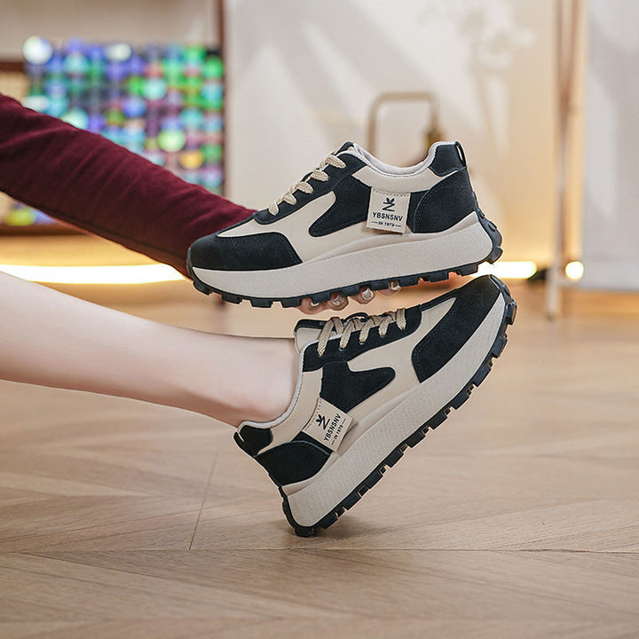 Ladies Sporty Sneakers with Breathable Mesh Inserts and Cushioning Sole Mune Fashion