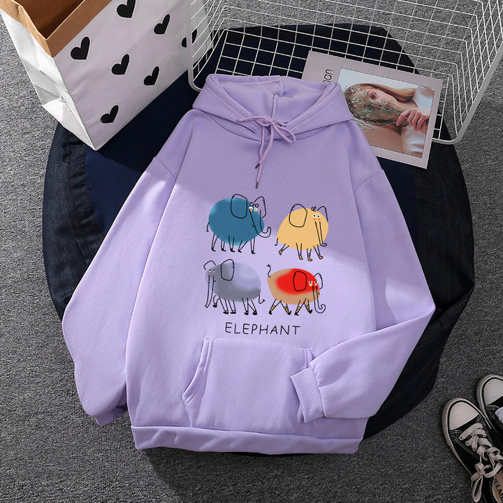 Women’s hoodie with minimalist graphic, loose oversized fit and kangaroo pocket Mune Fashion