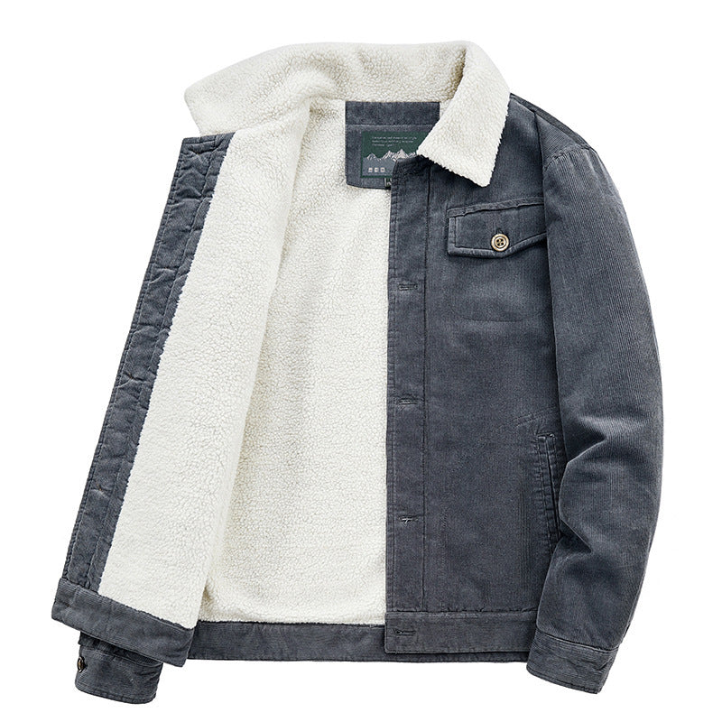 Men's Casual Flannel Jacket with Warm Lining Mune Fashion