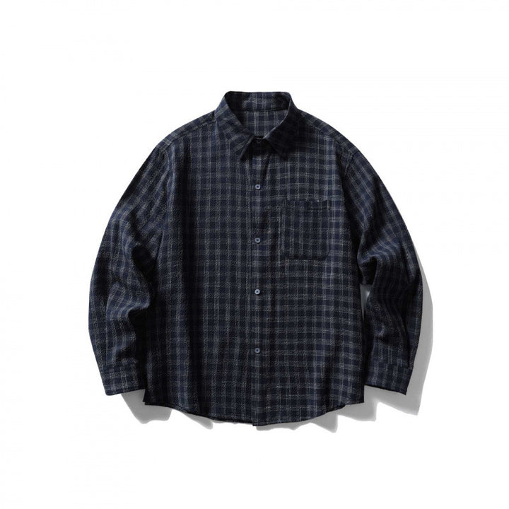 Unisex Oversize-Casual Check Shirt made of soft flannel with patch chest pocket Mune Fashion