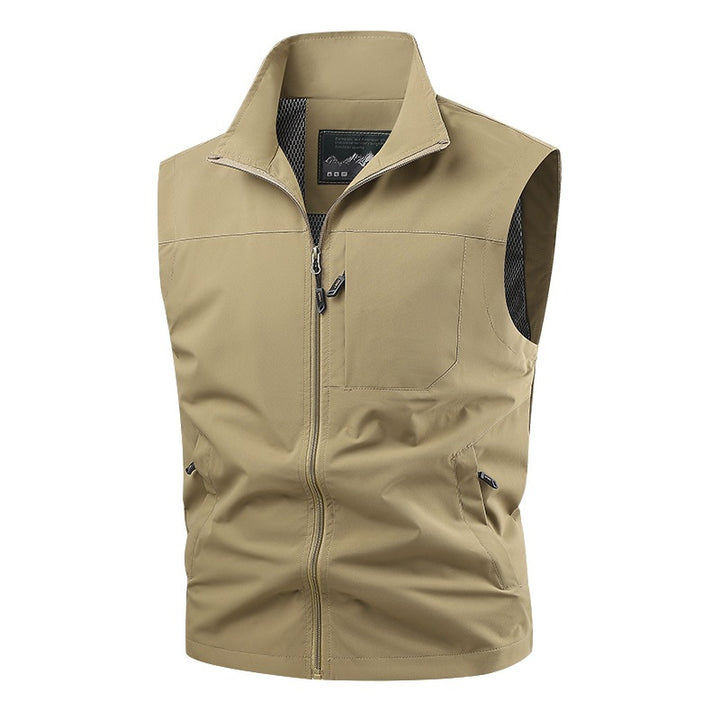 Men's Softshell Tactical Vest with Breathable Mesh Lining and Zipper Pockets Mune Fashion