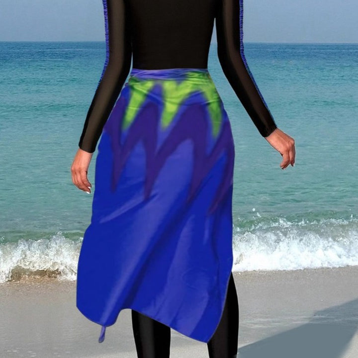 Women's functional sports swimsuit with wrap skirt Mune Fashion