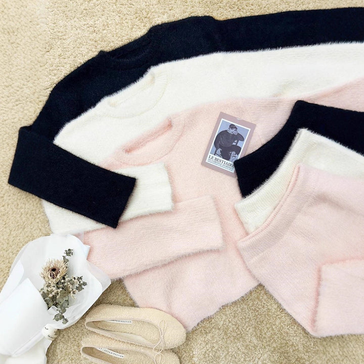 Women's Cozy Fleece Two-Piece Set with Oversized Sweater and Mini Skirt Mune Fashion