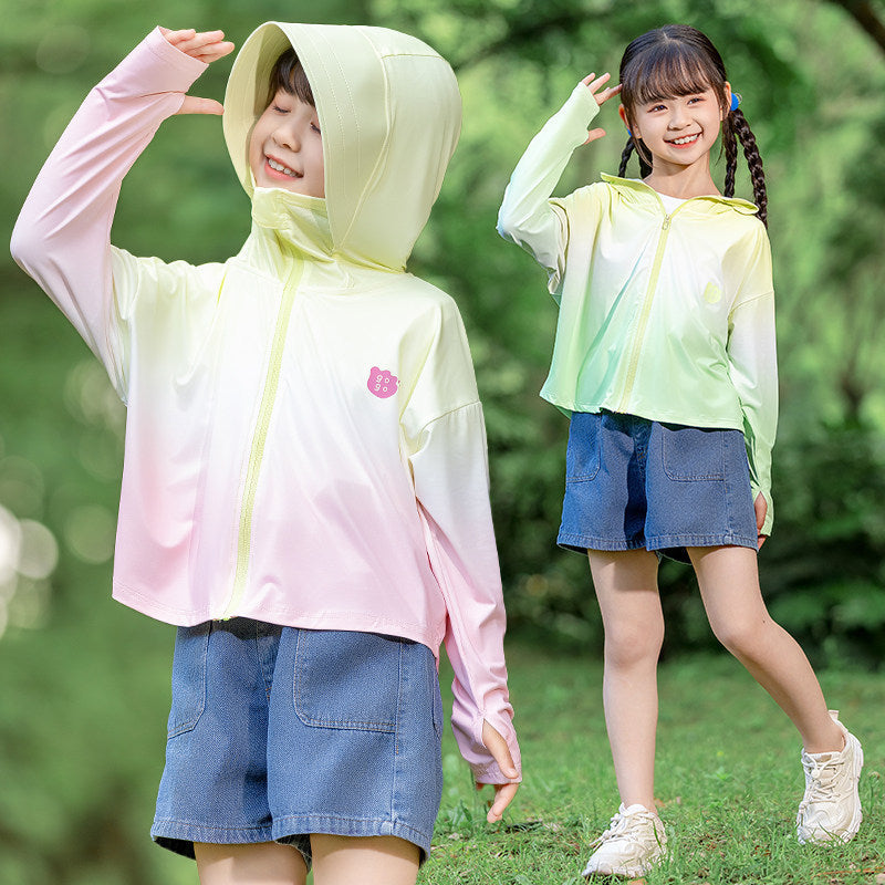 Ladies nan lightweight children's sun protection jacket with hood Mune Fashion