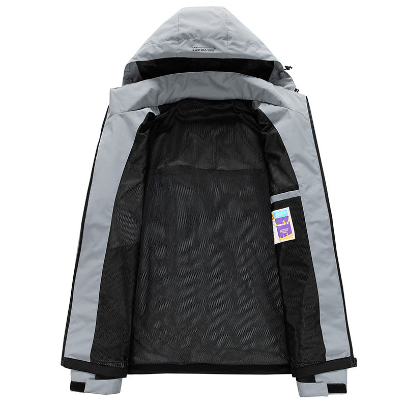 Men's multifunctional outdoor jacket with detachable hood Mune Fashion